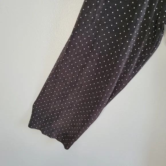 Chico's Travelers Black Polka Dot Wrap Style Dress Size 3 - Picture 13 of 16